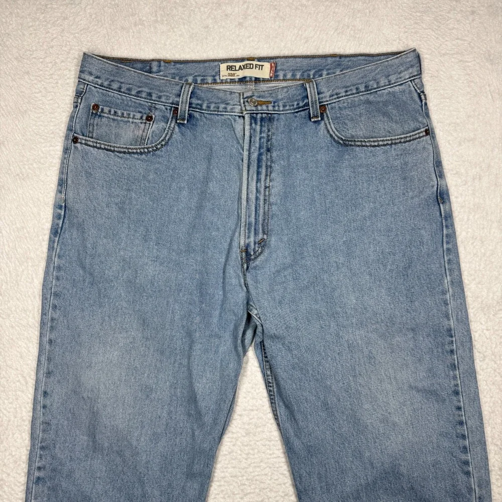 Levi's 550 Relaxed Fit Jeans Straight Blue Denim Pants Men's Size 40x30‎